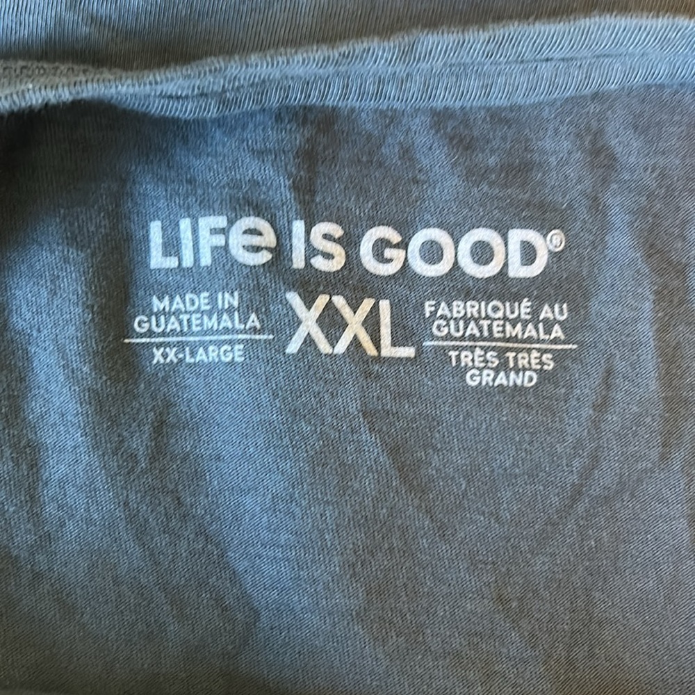 Life is Good Women’s T-Shirt Flower Pot Spring/Summer Theme Navy Blue Size XXL. - Picture 6 of 7